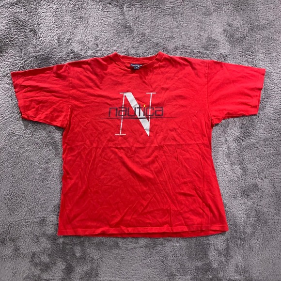 Nautica Other - Vintage 90s Nautica Red Graphic T-Shirt Mens XXL Made in USA 90s Sportswear Tee